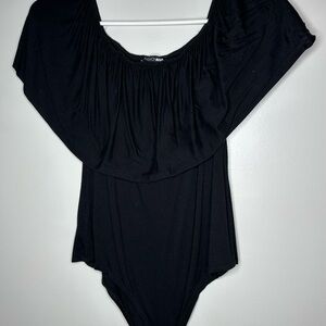 Fashion Nova Black Off-Shoulder Bodysuit